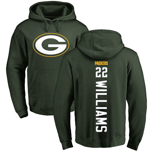 Men Green Bay Packers Green 22 Williams Dexter Backer Nike NFL Pullover Hoodie Sweatshirts